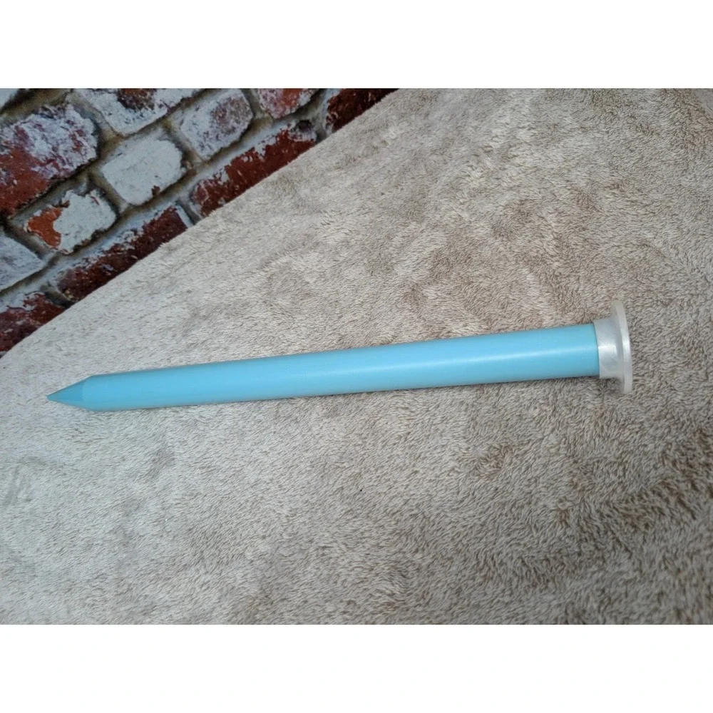 Vintage Susan Bates Jiffy Lace Size 50 Jumbo Knitting Needle Single Blue Plastic